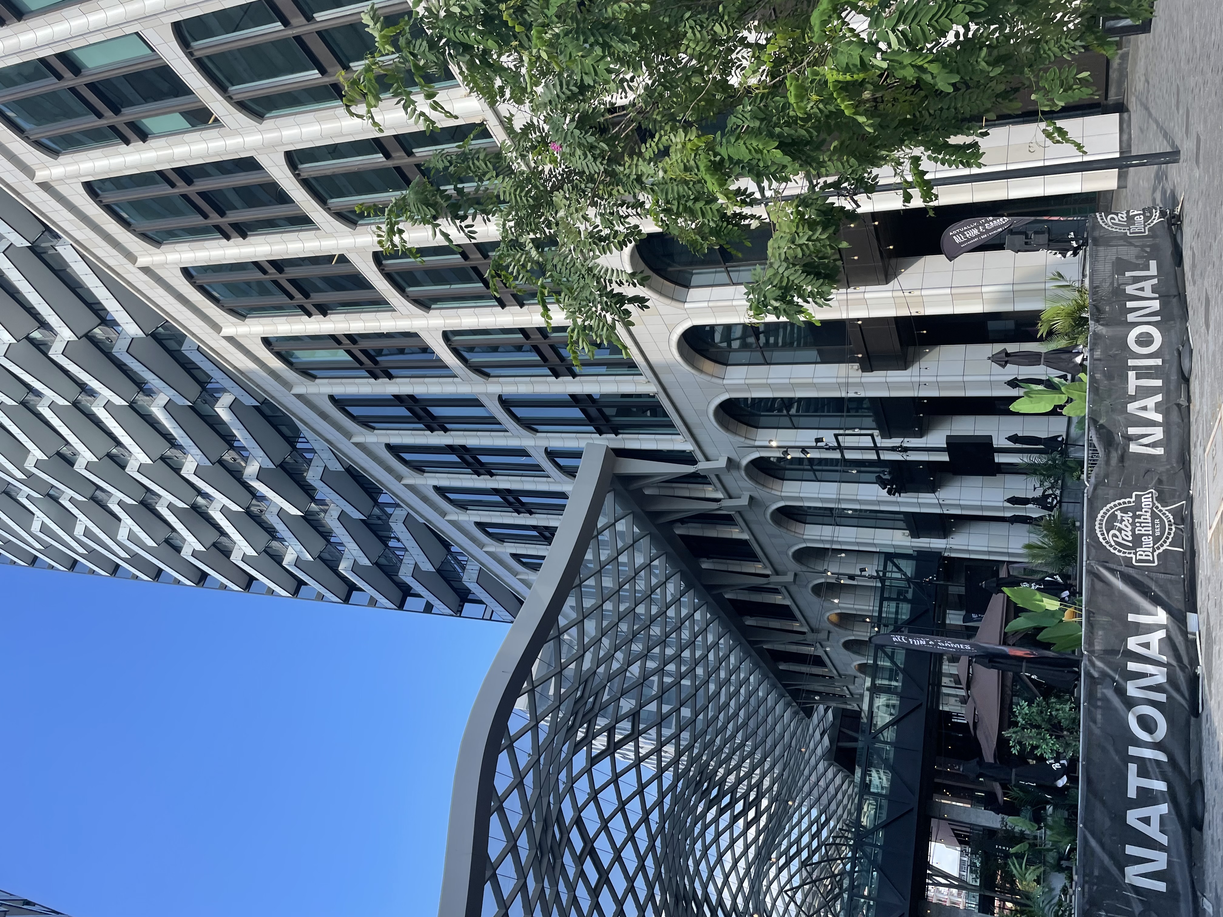 A beautiful glass and white stone building in Toronto.